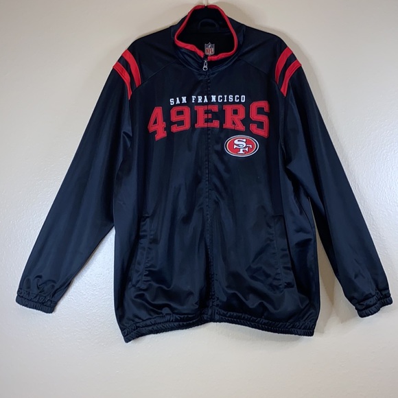 San Francisco 49ers NFL Full Zipper Red & Black Jacket - Picture 2 of 9